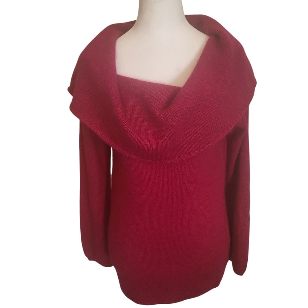 White House Black Market Elegant Cowl Neck Sweater Pink Sz S